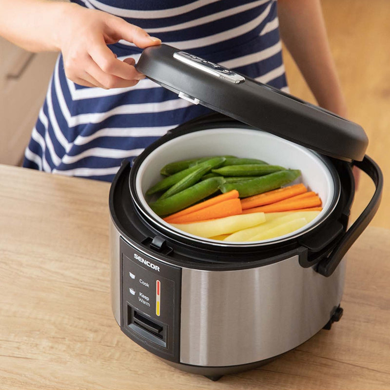 Aparat de gătit orez, 1,8 l, 830 W, vas antiaderent, Sencor S-SRM1890SS