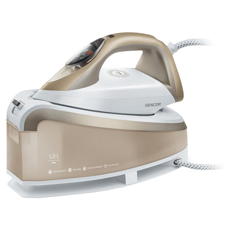 Stație de călcat cu aburi 2400 W, talpă ceramică, rezervor 1,5 l, Sencor S-SSI0810VT