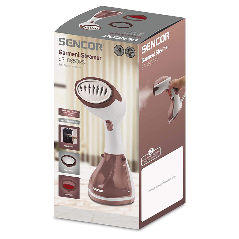 Steamer țesături 1200 W cu abur vertical, talpă inox, Sencor S-SSI0850RS