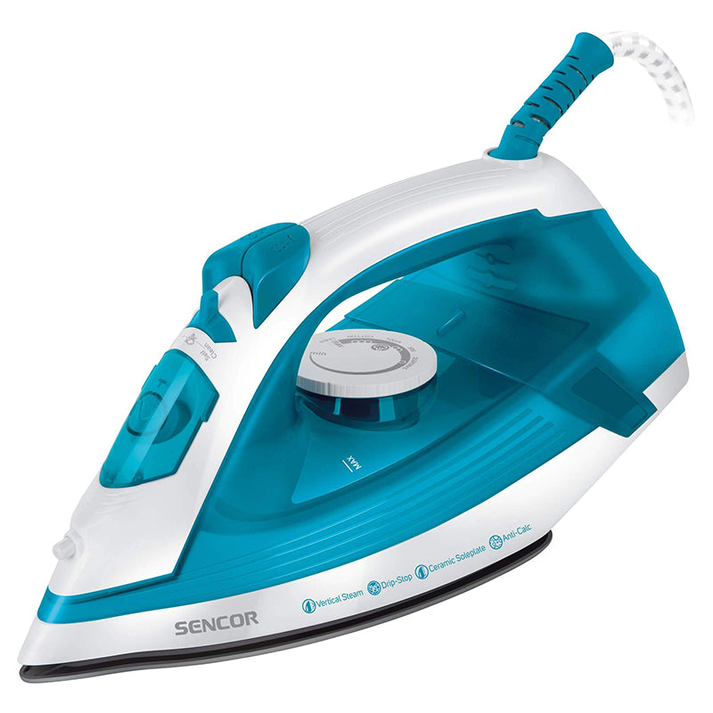 Fier de călcat cu abur Sencor S-SSI2800BL cu putere 2000 W și talpă ceramică