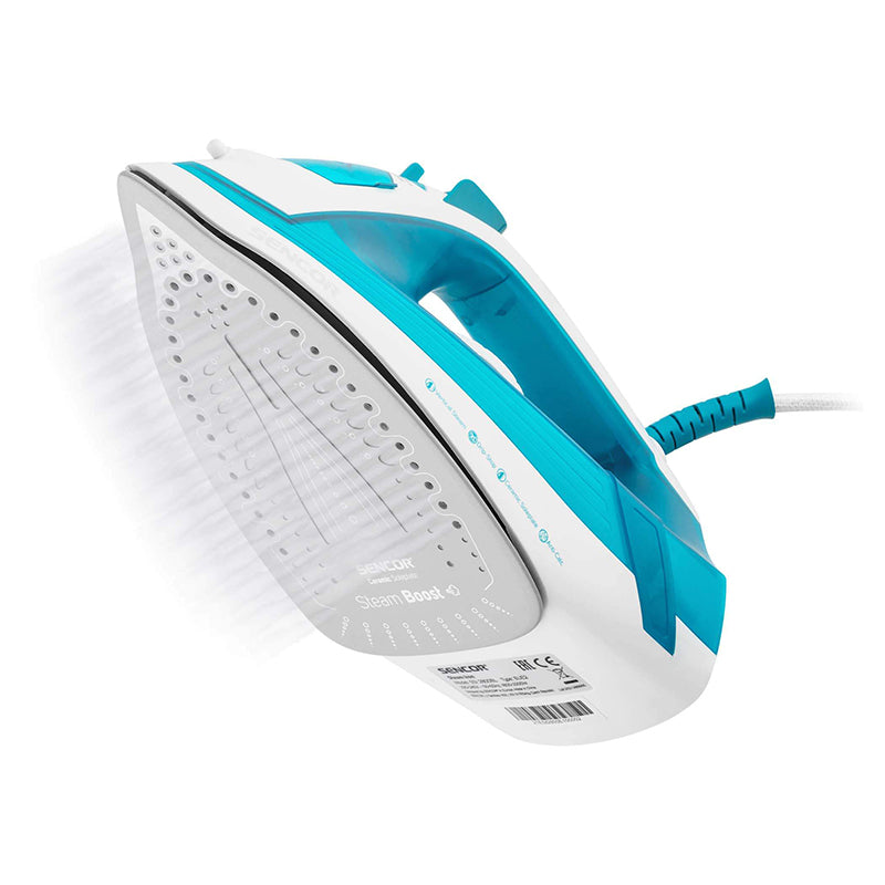 Fier de călcat cu abur Sencor S-SSI2800BL cu putere 2000 W și talpă ceramică