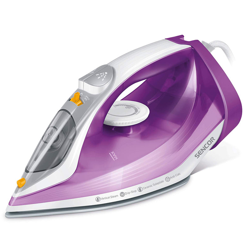 Fier de călcat 2400 W cu talpă ceramică, abur vertical, Sencor S-SSI5800VT