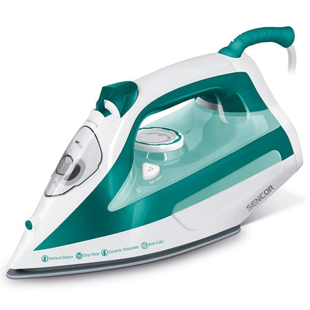 Fier de călcat cu abur 2600 W cu talpă ceramică și rezervor 470 ml Sencor S-SSI6100GR