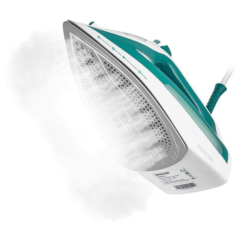 Fier de călcat cu abur 2600 W cu talpă ceramică și rezervor 470 ml Sencor S-SSI6100GR