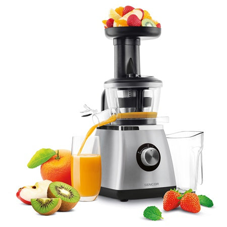 Storcător de fructe slow juicer, 400 W, microfiltru inox, Sencor S-SSJ4041BK