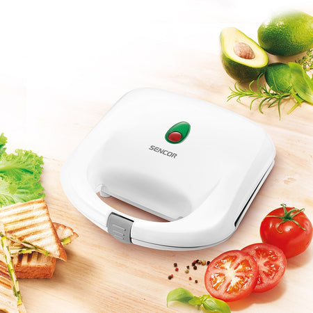 Sandwich maker 700 W, antiaderent, indicatori luminoși, Sencor S-SSM3120WH