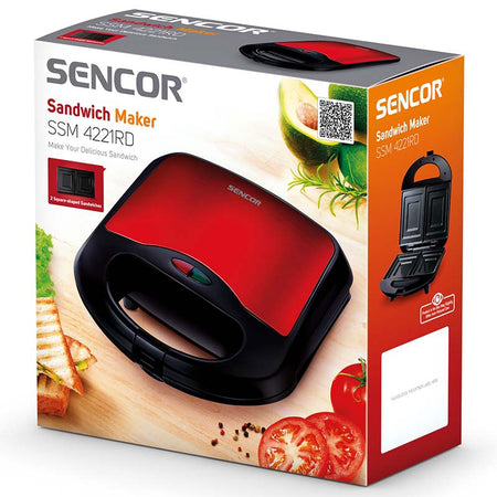 Sandwich maker 700 W cu plăci antiaderente Sencor