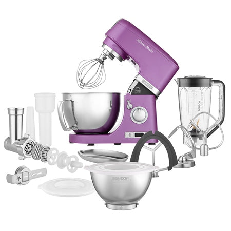 Robot bucătărie 1000 W mov, bol inox, blender Tritan Sencor S-STM7873VT