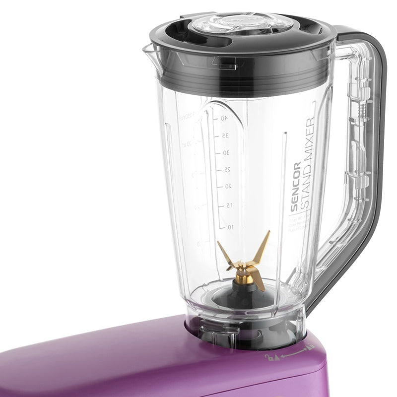 Robot bucătărie 1000 W mov, bol inox, blender Tritan Sencor S-STM7873VT