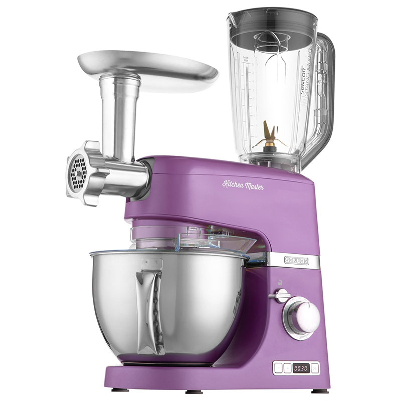 Robot bucătărie 1000 W mov, bol inox, blender Tritan Sencor S-STM7873VT