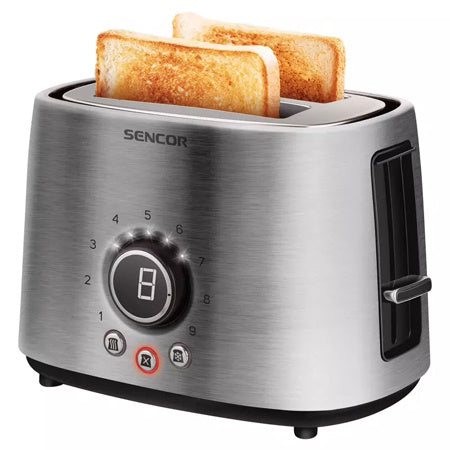 Toaster inox 1000 W cu 2 fante și accesorii Sencor S-STS5050SS