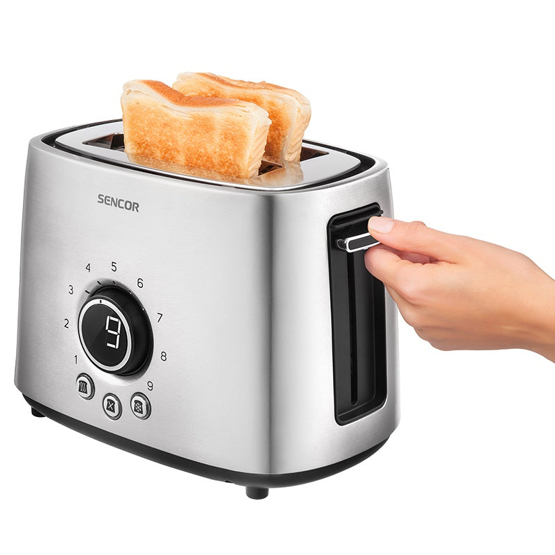 Toaster inox 1000 W cu 2 fante și accesorii Sencor S-STS5050SS