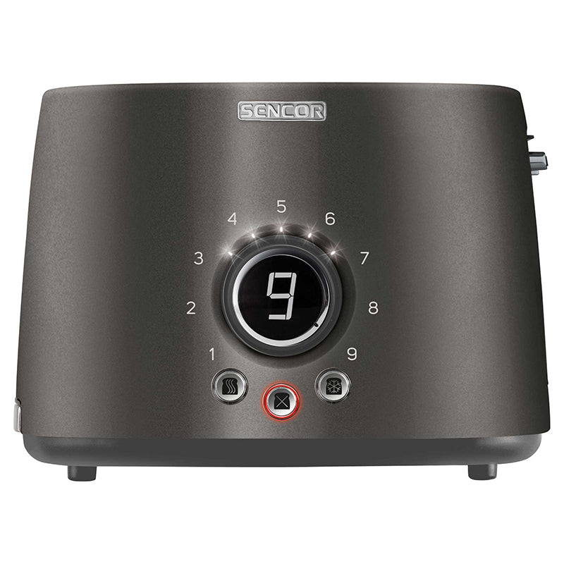 Toaster 1000 W cu 2 sloturi, negru, timer, design metalic Sencor S-STS6058BK