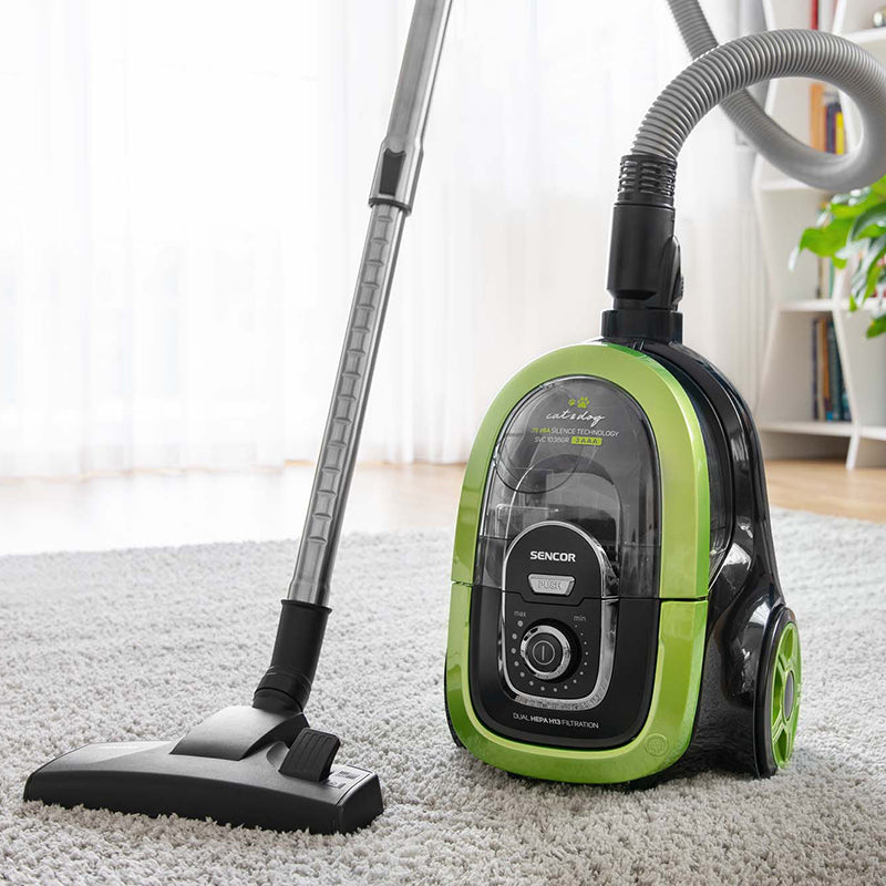 Aspirator fără sac 750 W HEPA H13, tehnologie Cyclone, Sencor S-SVC1038GR