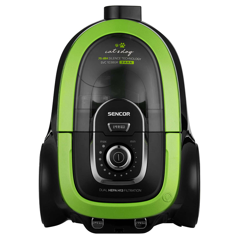Aspirator fără sac 750 W HEPA H13, tehnologie Cyclone, Sencor S-SVC1038GR