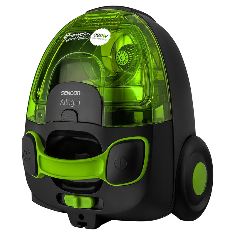 Aspirator fără sac 890 W cu filtru HEPA, sistem Cyclone, Sencor S-SVC510GR-EU