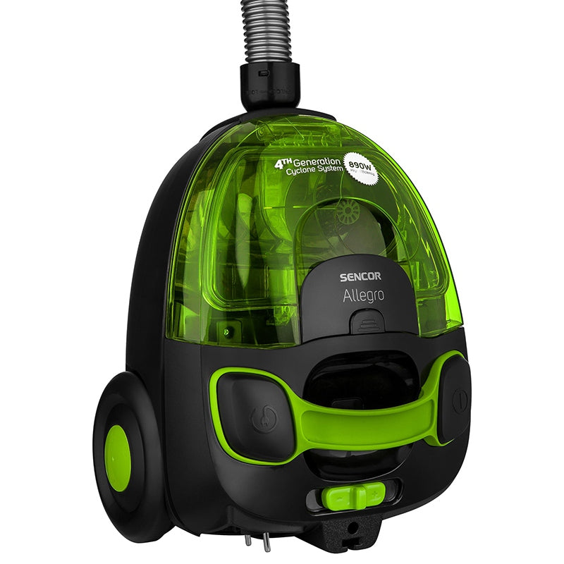 Aspirator fără sac 890 W cu filtru HEPA, sistem Cyclone, Sencor S-SVC510GR-EU