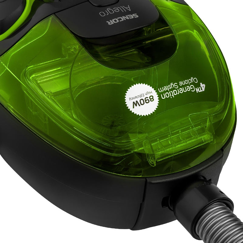 Aspirator fără sac 890 W cu filtru HEPA, sistem Cyclone, Sencor S-SVC510GR-EU