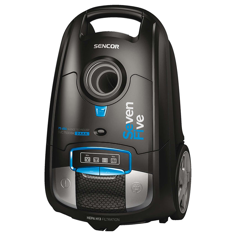 Aspirator cu sac silențios HEPA H13, 3,5 l, negru Sencor S-SVC7500BK