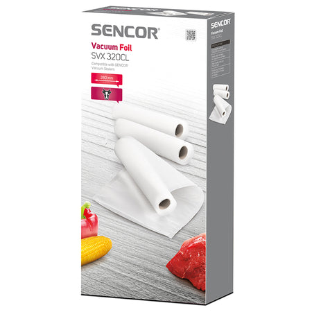 Pungi de ambalare în vid rolă 280 mm pentru alimente, prospețime extinsă Sencor S-SVX320CL