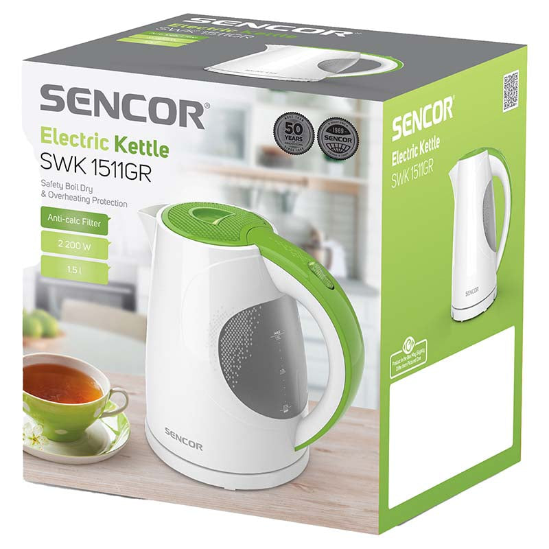 Fierbător electric cu capacitate 1,5 l și putere 2200 W Sencor