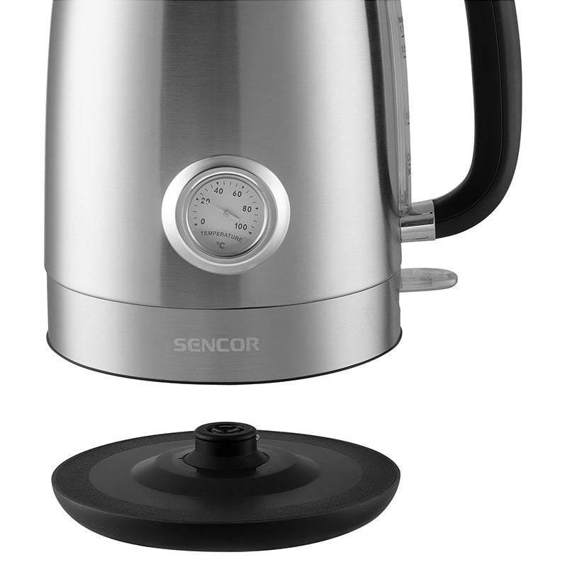 Fierbător electric de 1,7 L și 2200 W cu termometru Sencor S-SWK1799SS