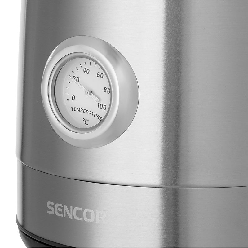 Fierbător electric de 1,7 L și 2200 W cu termometru Sencor S-SWK1799SS