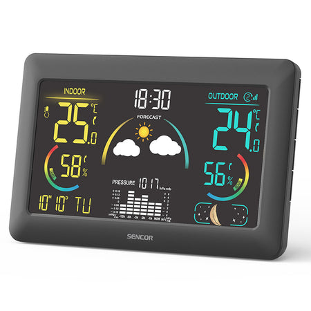 Stație meteo wireless cu senzor exterior și ceas radio Sencor S-SWS4900