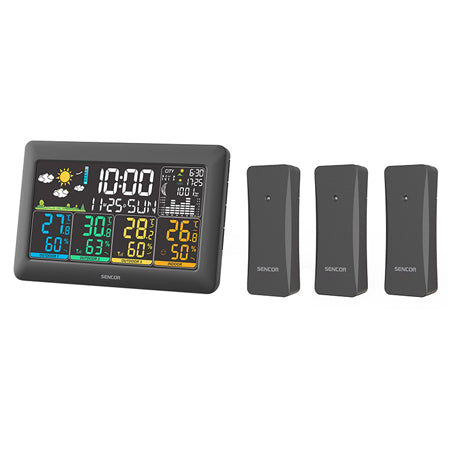 Stație meteo wireless cu 3 senzori SWS 6300 Sencor S-SWS6300