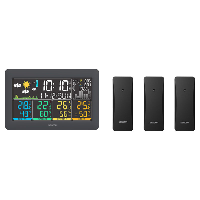 Stație meteo wireless cu 3 senzori SWS 6300 Sencor S-SWS6300
