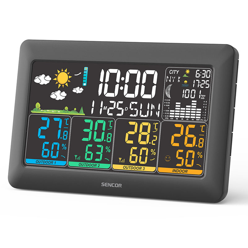 Stație meteo wireless cu 3 senzori SWS 6300 Sencor S-SWS6300