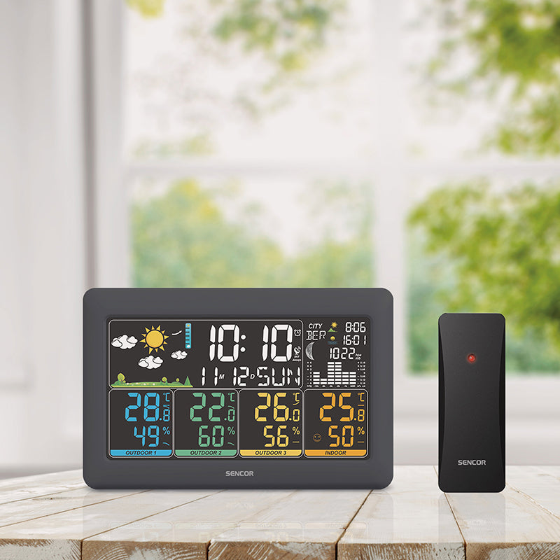 Stație meteo wireless cu 3 senzori SWS 6300 Sencor S-SWS6300