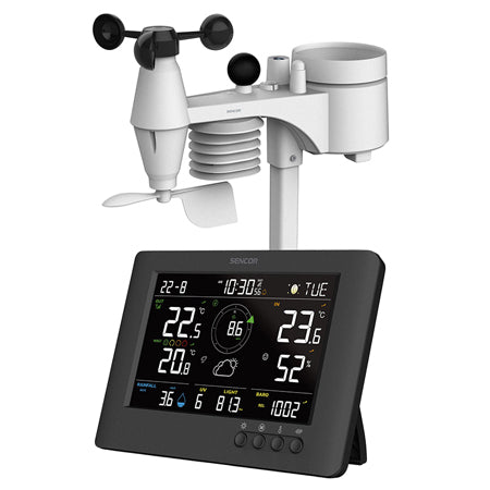 Stație meteo profesională WBGT WiFi 8 în 1, LCD color, Sencor S-SWS9500
