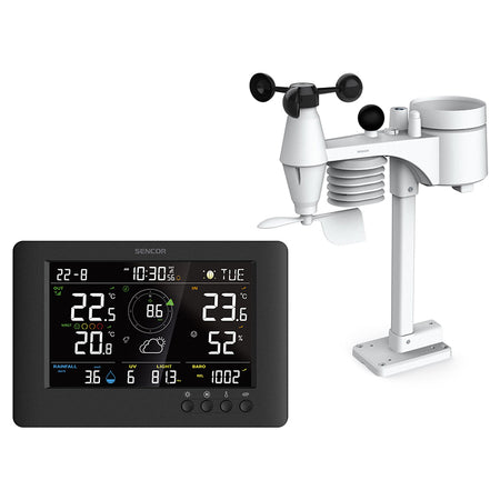 Stație meteo profesională WBGT WiFi 8 în 1, LCD color, Sencor S-SWS9500