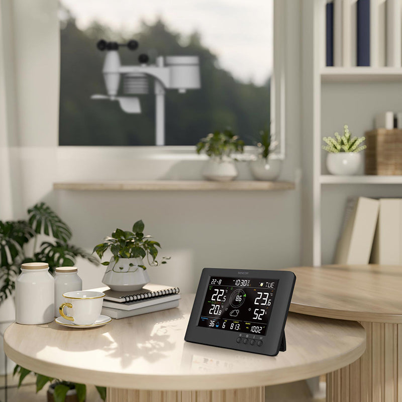 Stație meteo profesională WBGT WiFi 8 în 1, LCD color, Sencor S-SWS9500