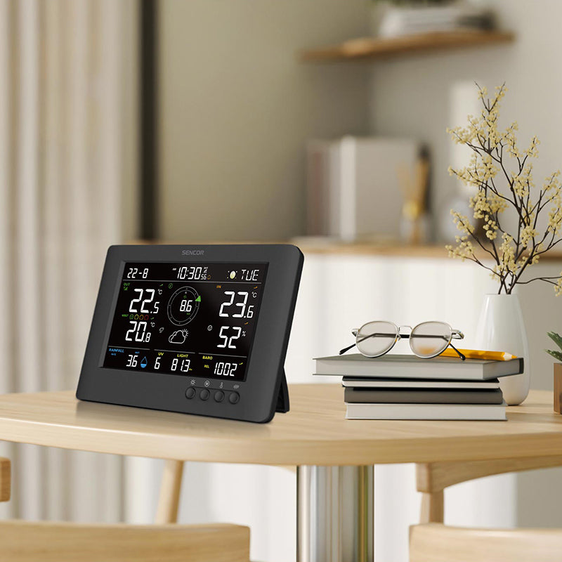 Stație meteo profesională WBGT WiFi 8 în 1, LCD color, Sencor S-SWS9500
