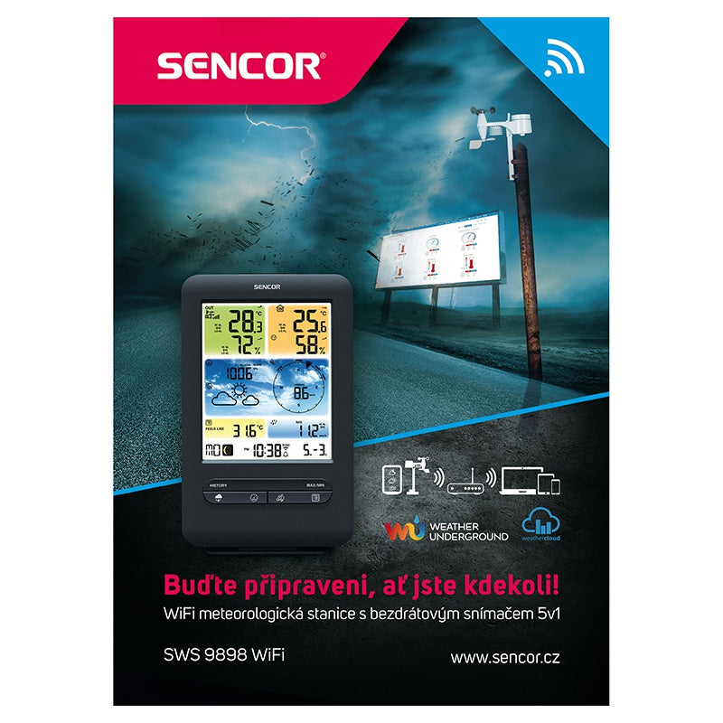 Stație meteo profesională WiFi Sencor S-SWS9898WIFI