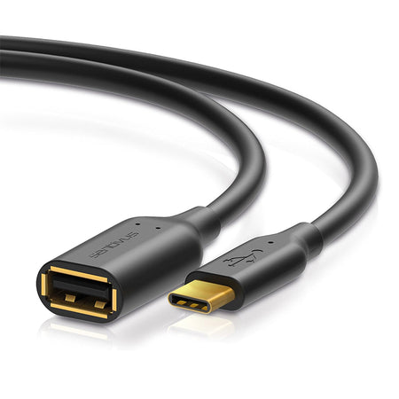 Cablu USB 2.0 OTG cu USB-C tată și USB-A mamă de 0,1 m Sentivus S-U206-010