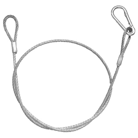 Cablu oțel cu carabină, 87 cm, 4 mm, sarcină 60 kg, AFX SAFETY4