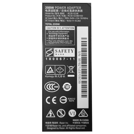Alimentator laptop Razer 19.5V 10.26A 200W RC30-0238 razer SH-19.5V-200W