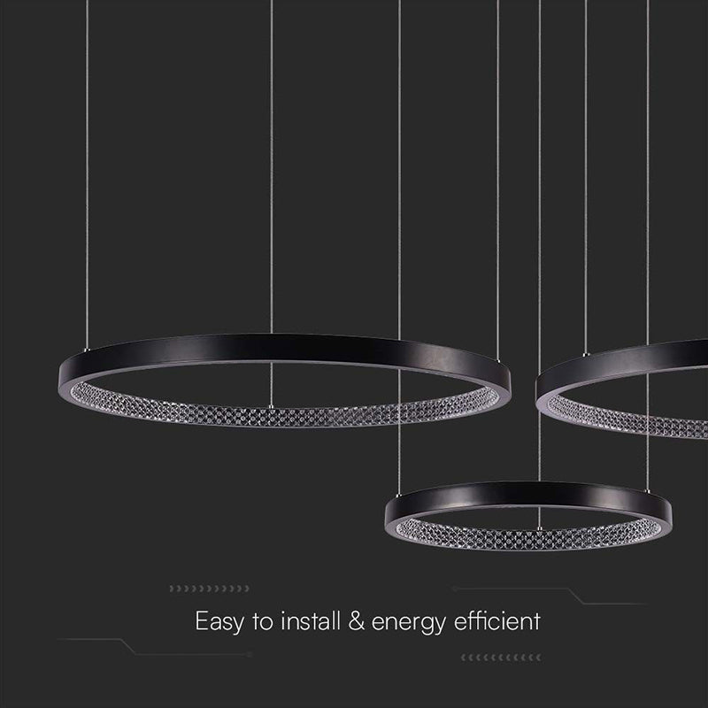 Lampă LED design 57 W, 4000 K, SMD, IP20, negru V-Tac SKU-10053