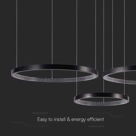 Lampă LED design 57 W, 4000 K, SMD, IP20, negru V-Tac SKU-10053