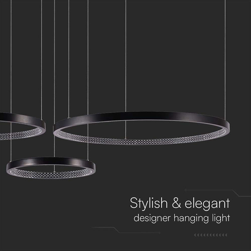 Lampă LED design 57 W, 4000 K, SMD, IP20, negru V-Tac SKU-10053
