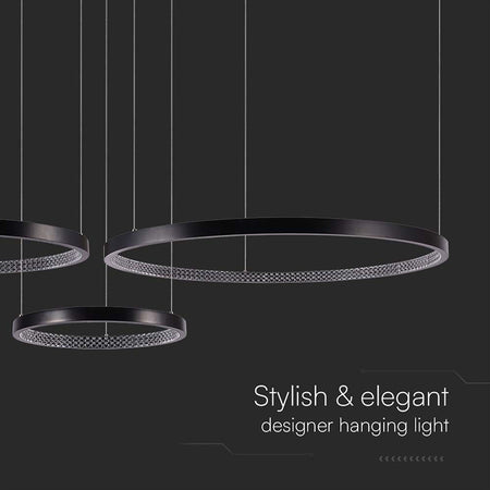Lampă LED design 57 W, 4000 K, SMD, IP20, negru V-Tac SKU-10053