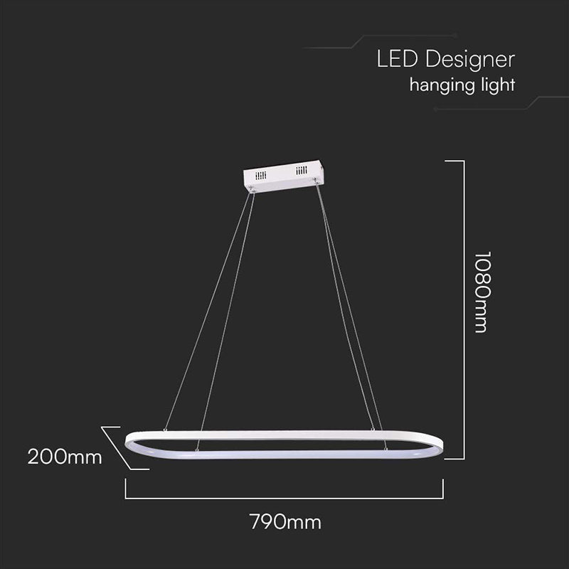 Candelabru LED 24W 4000K alb, eficiență 115 lm/W, 80×20×100 cm, V-Tac SKU-10055