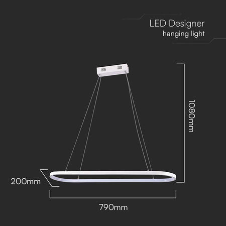 Candelabru LED 24W 4000K alb, eficiență 115 lm/W, 80×20×100 cm, V-Tac SKU-10055