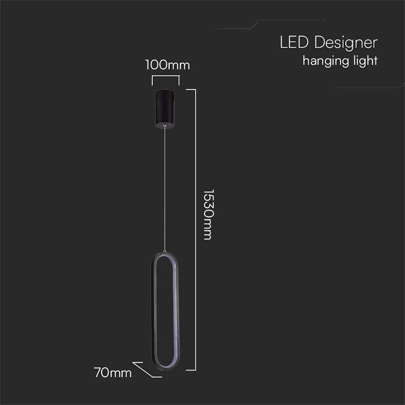 Pendul tavan 9W 4000K negru V-Tac SKU-10076