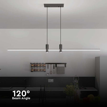 Corp iluminat LED suspendat 19 W 4000K 80 cm × 115 cm negru V-Tac SKU-10088
