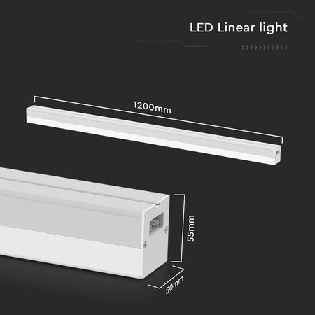 Corp iluminat LED liniar 120 cm 40 W 4000K alb neutru - V-Tac SKU-10138