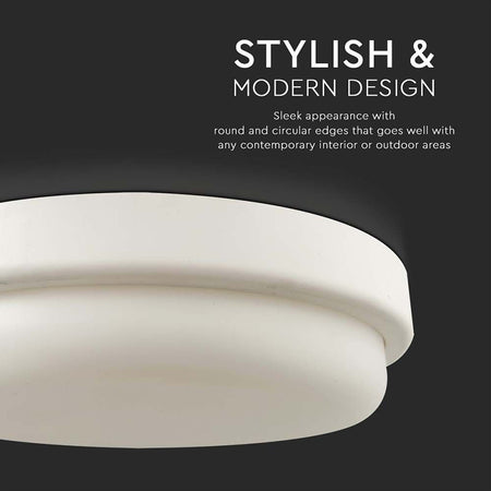 Plafonieră LED 12W rotundă cu IP54, albă, V-Tac